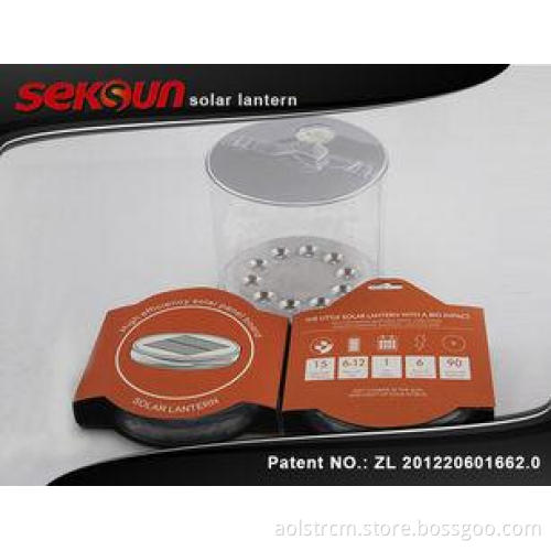 Waterproof PVC Garden Meadow Solar Lantern , 90 Lumens 0.6W
